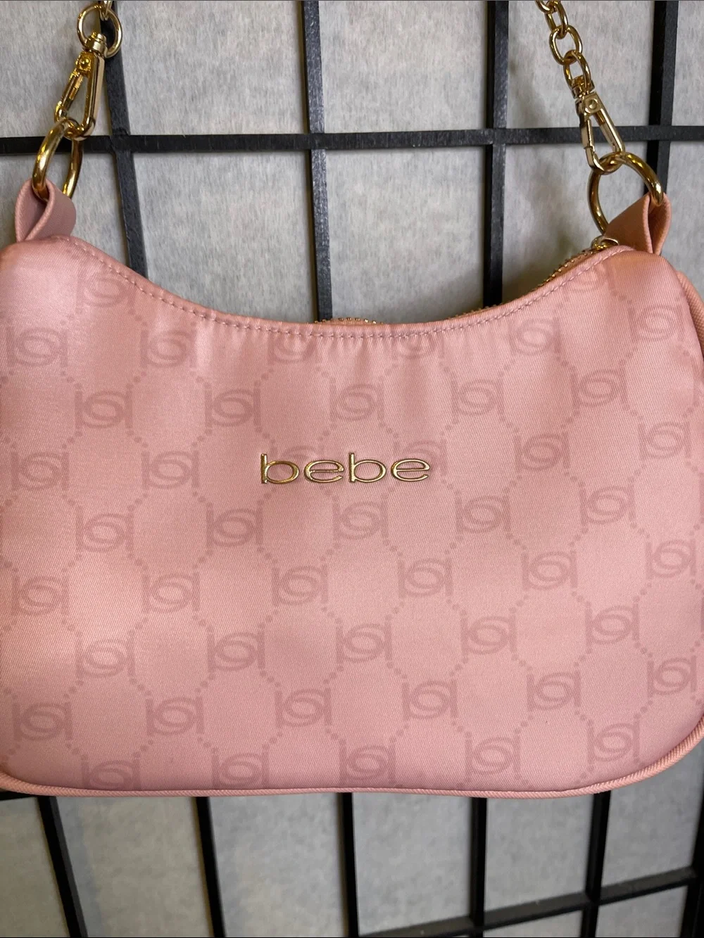 bebe  Blush Pink Chain-Handle Shoulder Bag with Coin Pouch
